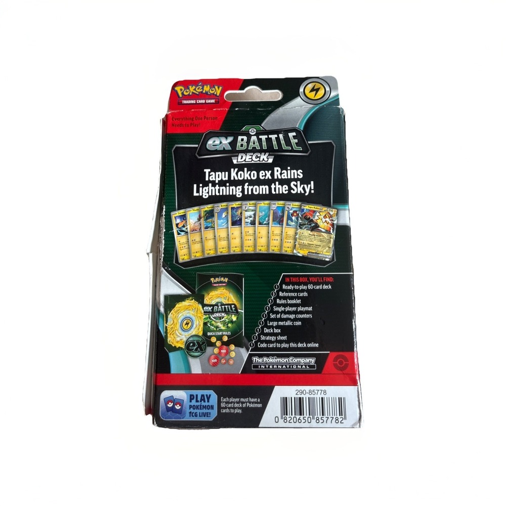 Pokemon TCG EX Battle Deck Tapu Koko EX 60 Cards New Sealed - Picture 2 of 4